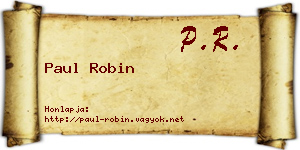 Paul Robin névjegykártya